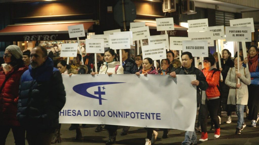 The Church of Almighty God Christians in the parade