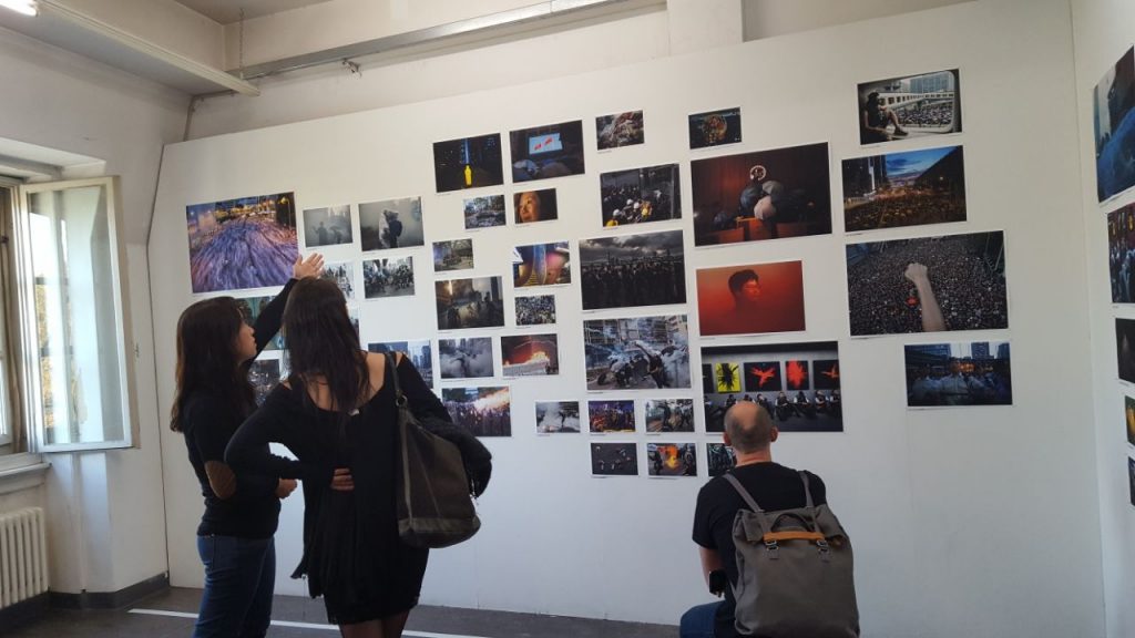 Visitors at the exhibition