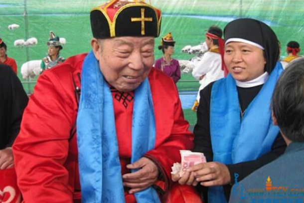 A file picture shows Bishop Joseph Ma Zhongmu