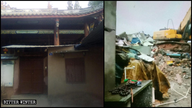 The Puzhao Temple was demolished on orders from the government.