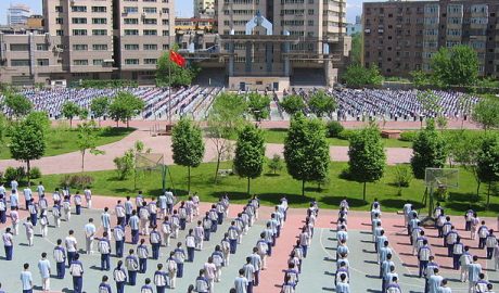 Urumqi high school students on the national mourning day