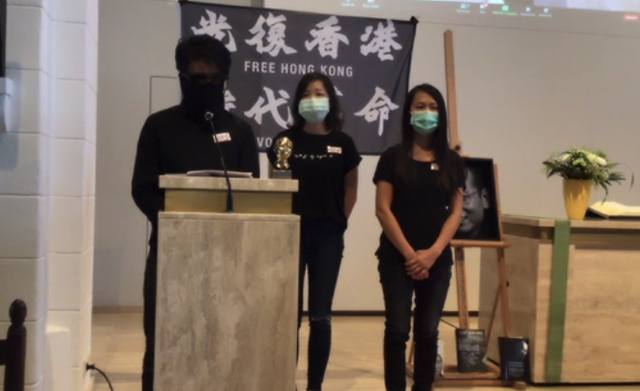 Hong Kong representatives in their speech.