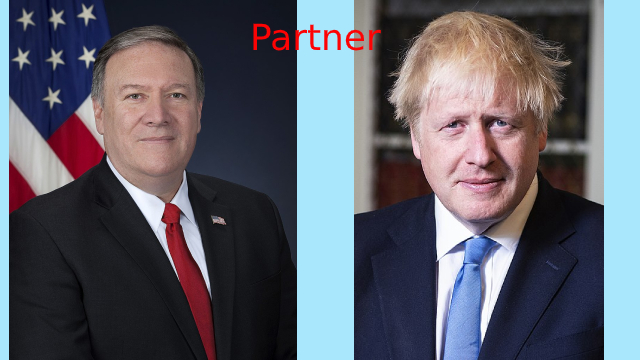 U.S. Secretary of State Mike Pompeo and British Prime Minister Boris Johnson