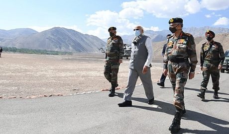 Narendra Modi visits Leh Ladakh on July 03 2020