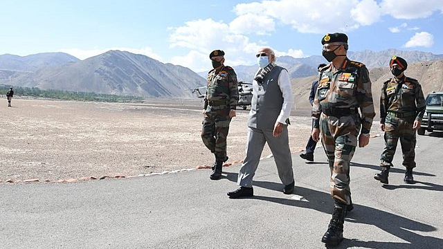 Narendra Modi visits Leh Ladakh on July 03 2020