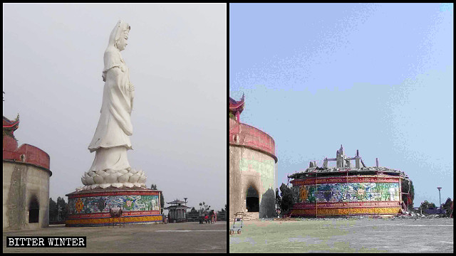 China S Outdoor Buddhist Statues Continue To Tumble Association For The Defense Of Human Rights And Religious Freedom