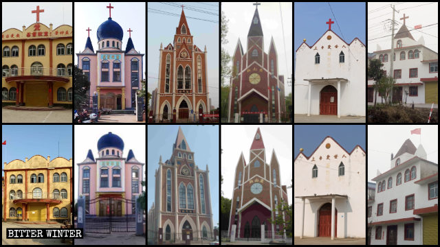 Numerous churches in Anhui had their crosses removed between January and April.