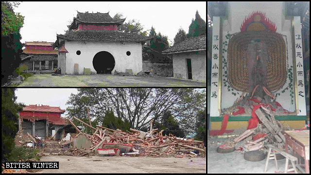 The Qinglong Mountain Temple was demolished on May 28.