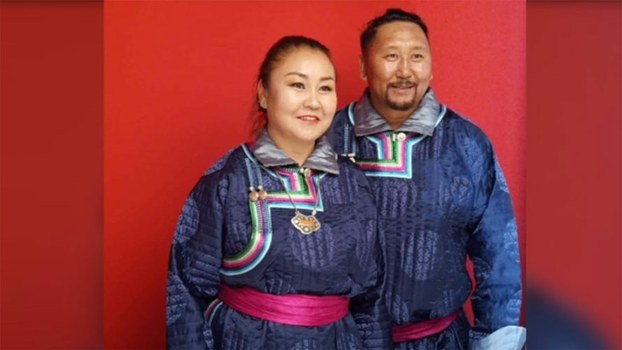 Ethnic Mongolian activists Yang Jindulima and her husband, among thousands detained in Inner Mongolia amid language-rights protests in Sept. 2020, are shown in an undated photo