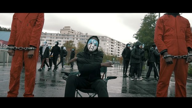 A still frame from the music video for Kalash MQS rap song 'Hall.'