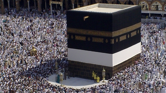 Pilgrims in Mecca during the Hajj