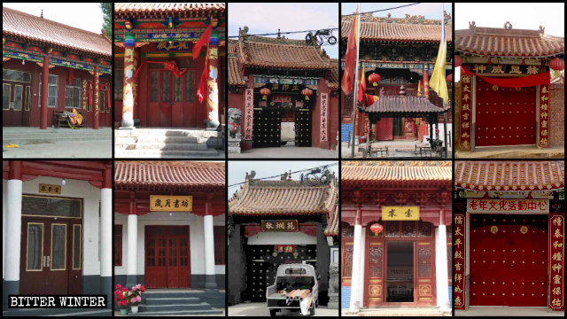 The government has taken over numerous folk religion temples across Linzhou.