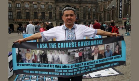 A Uyghur activist asking, “Where is my family?” He have had no contact with his family.