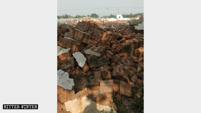 A Three-Self church in Heze was demolished on January 13.