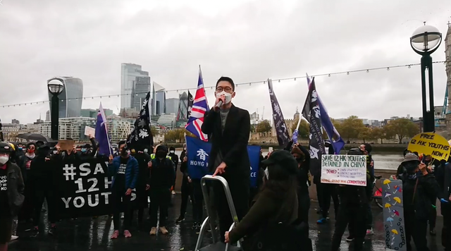 Save12HK Youths Assembly in London Nathan Law Kwun-chung