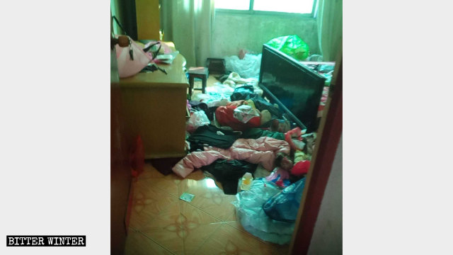 A CAG member’s residence in Yichun city after it was raided by the police