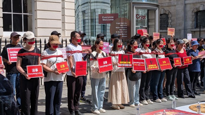 London Joins Global Silent Protest to Condemn CCP Atrocities