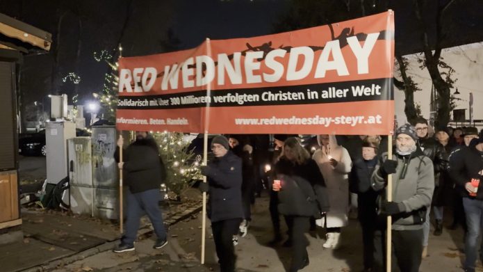 Red Wednesday in Steyr, Austria, Stands with Over 370 Million Persecuted Christians Worldwide